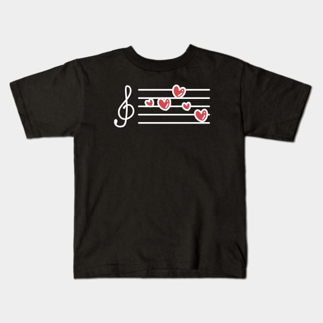 Song Heart Kids T-Shirt by TheMoonlitPorch